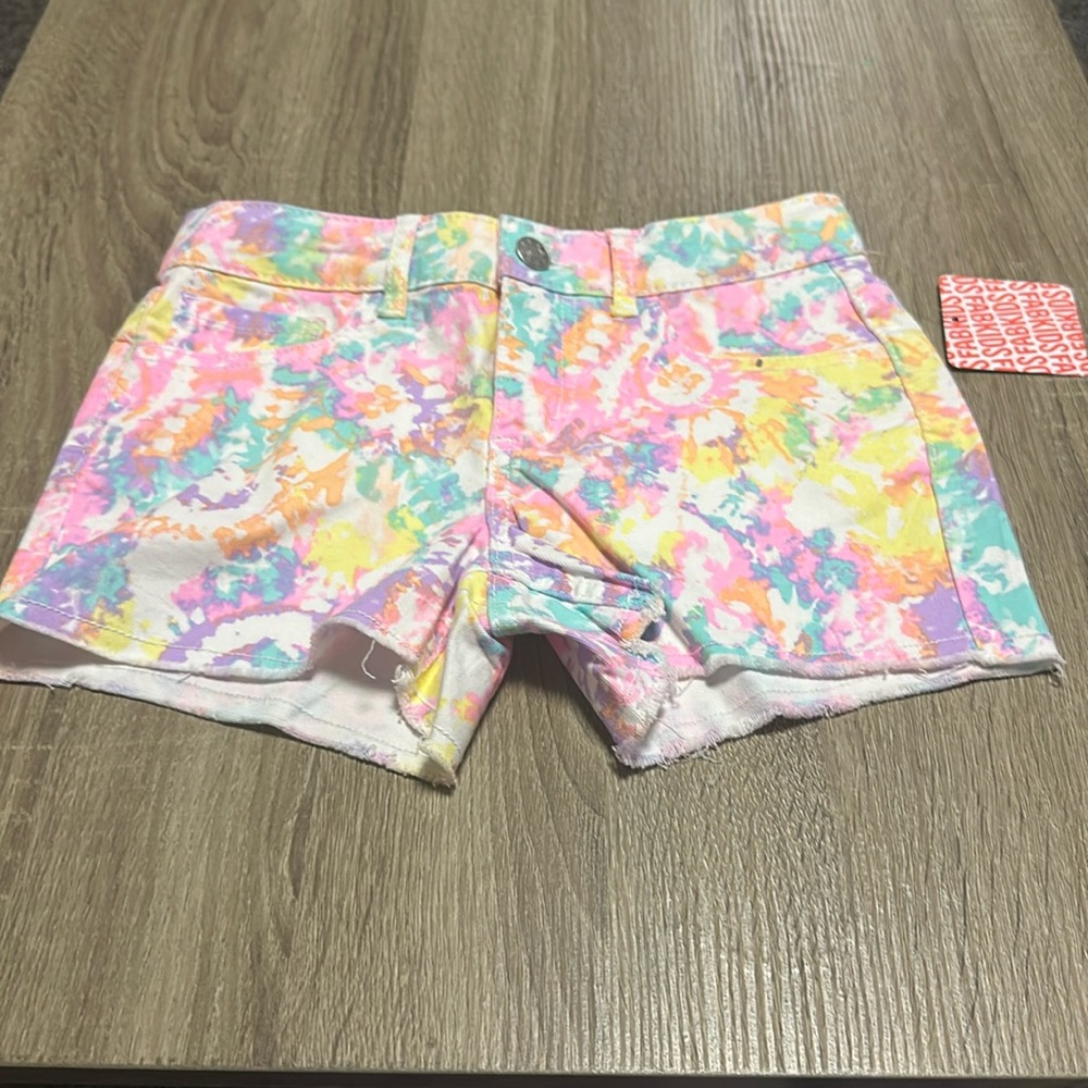 Tie-dye denim shorts NWT